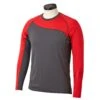 Bauer Pro Long Sleeve Base Layer Mens Top - Dark Grey / Red (2019)