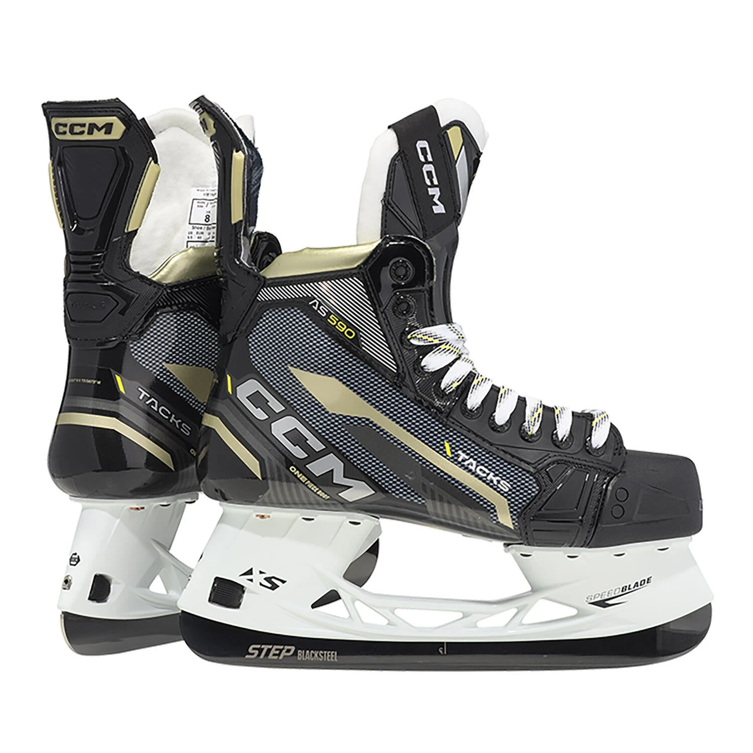 CCM Tacks AS 590 Intermediate Hockey Skates (2022) With Step Blacksteel