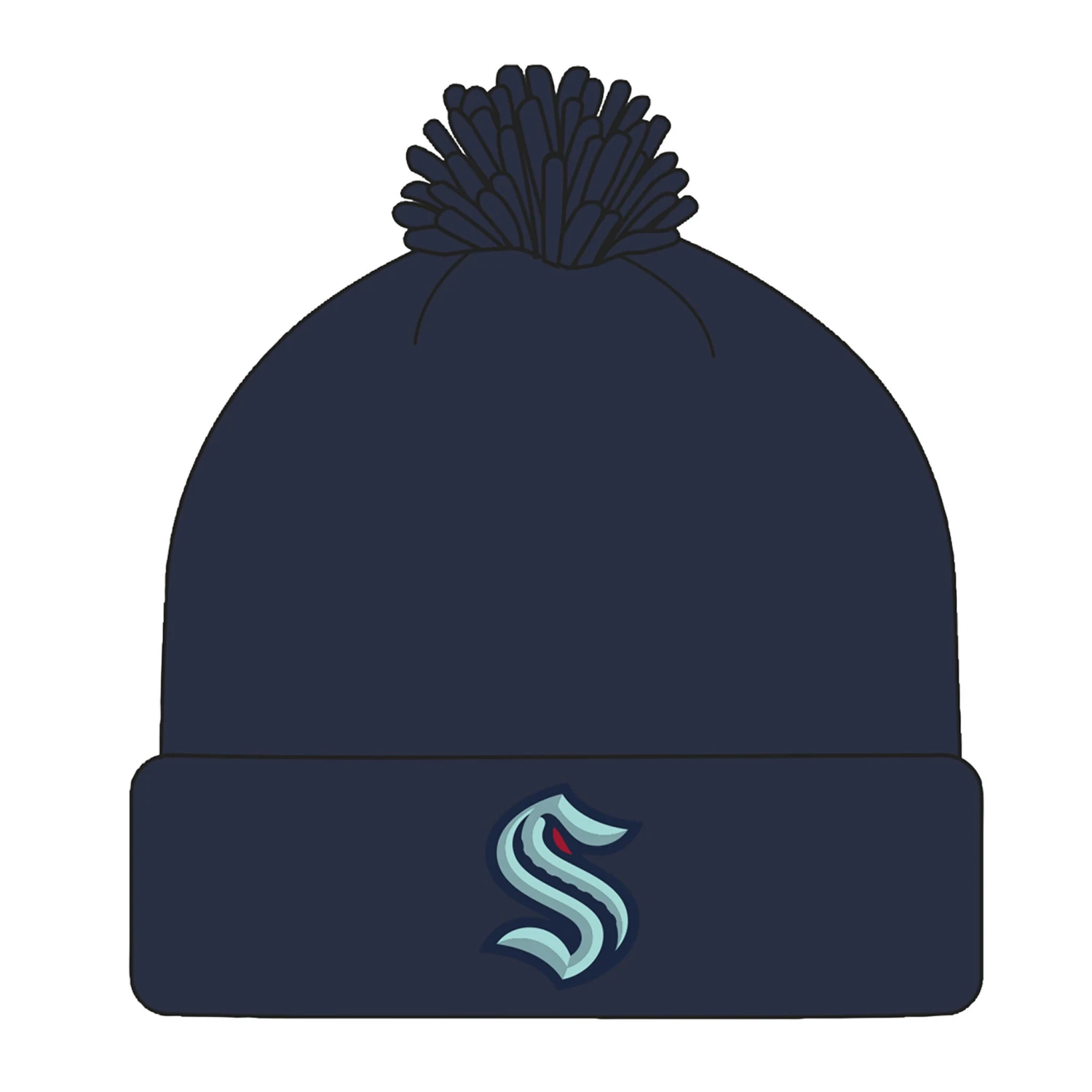 Adidas NHL Cuffed Knit Pom Hat - Image 2